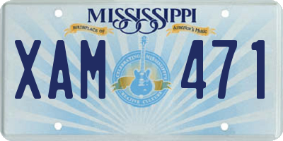 MS license plate XAM471