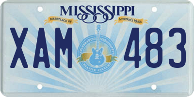 MS license plate XAM483