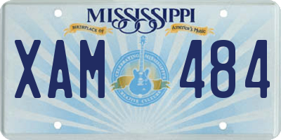 MS license plate XAM484