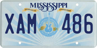 MS license plate XAM486