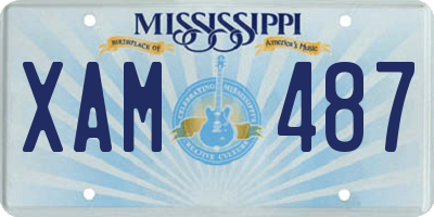 MS license plate XAM487