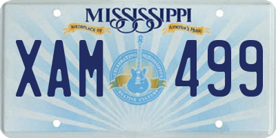MS license plate XAM499