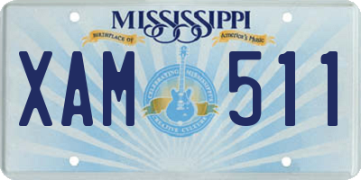 MS license plate XAM511