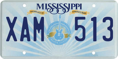 MS license plate XAM513