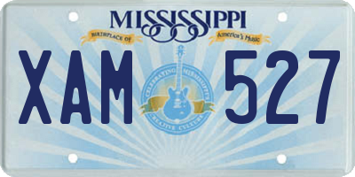 MS license plate XAM527