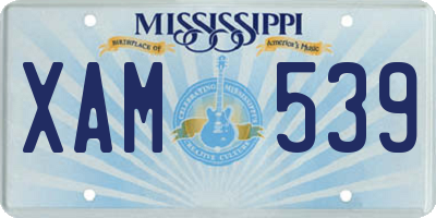 MS license plate XAM539