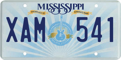 MS license plate XAM541