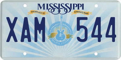 MS license plate XAM544