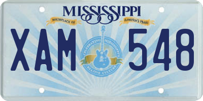 MS license plate XAM548