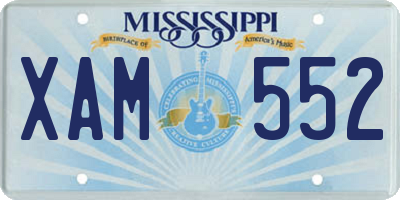 MS license plate XAM552