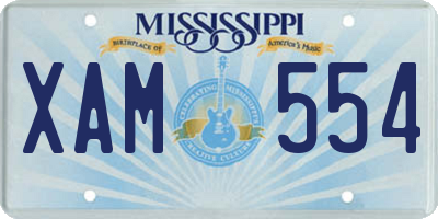 MS license plate XAM554