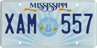 MS license plate XAM557