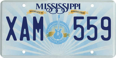 MS license plate XAM559
