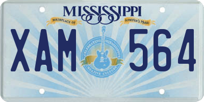 MS license plate XAM564