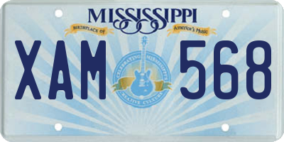 MS license plate XAM568