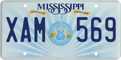 MS license plate XAM569