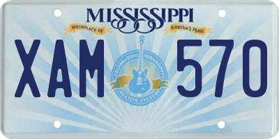 MS license plate XAM570
