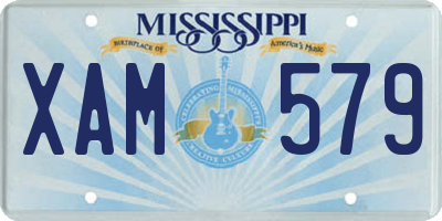 MS license plate XAM579
