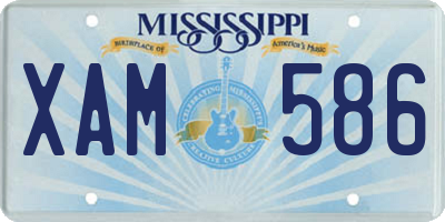 MS license plate XAM586