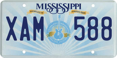 MS license plate XAM588