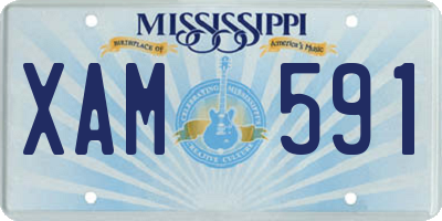 MS license plate XAM591