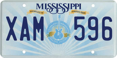 MS license plate XAM596