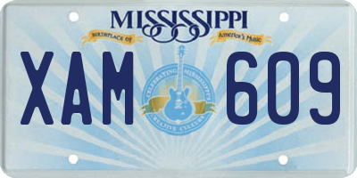 MS license plate XAM609