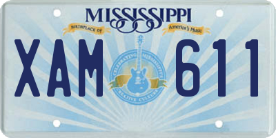 MS license plate XAM611