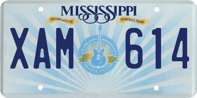 MS license plate XAM614