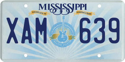 MS license plate XAM639