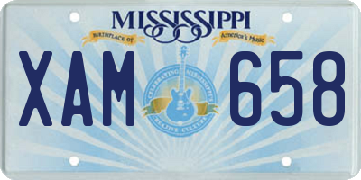 MS license plate XAM658