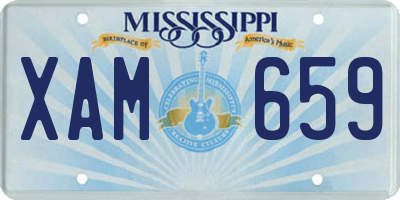 MS license plate XAM659