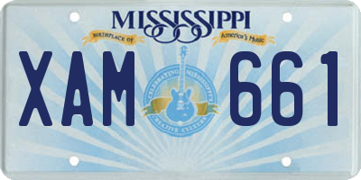 MS license plate XAM661