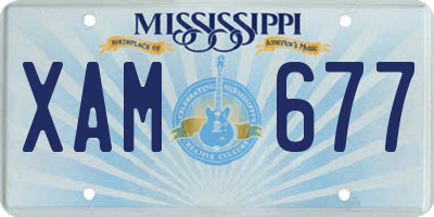 MS license plate XAM677