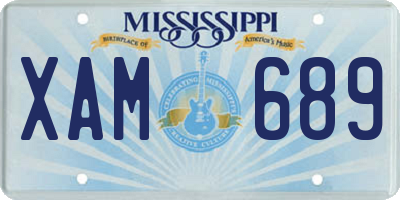 MS license plate XAM689