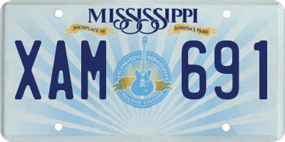 MS license plate XAM691
