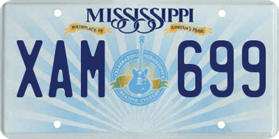 MS license plate XAM699
