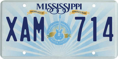 MS license plate XAM714