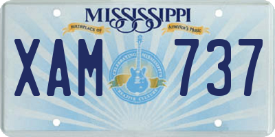 MS license plate XAM737