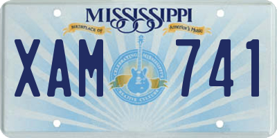 MS license plate XAM741