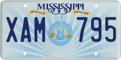 MS license plate XAM795