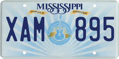 MS license plate XAM895