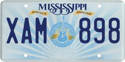 MS license plate XAM898