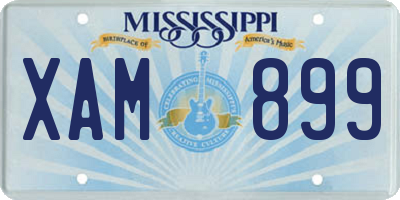 MS license plate XAM899