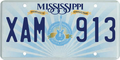 MS license plate XAM913