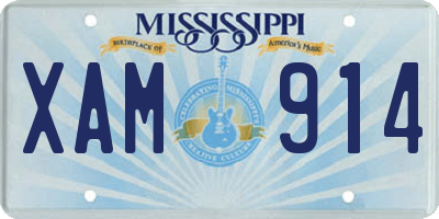 MS license plate XAM914