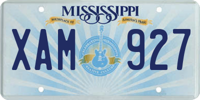 MS license plate XAM927