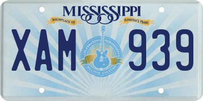 MS license plate XAM939