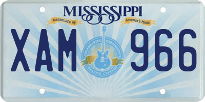MS license plate XAM966