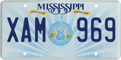 MS license plate XAM969